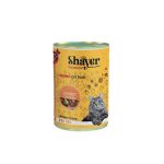 کنسرو چانگ گربه شایر 400 گرم با طعم مرغ با سس کدو حلوایی